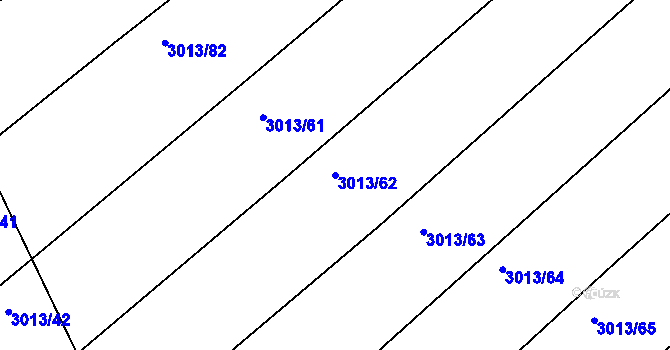 Parcela st. 3013/62 v KÚ Březník, Katastrální mapa