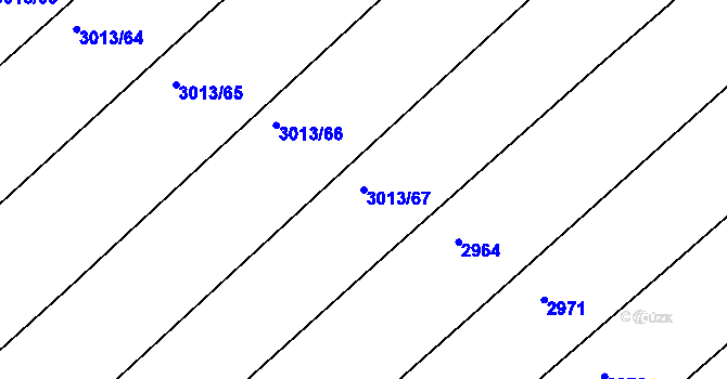 Parcela st. 3013/67 v KÚ Březník, Katastrální mapa