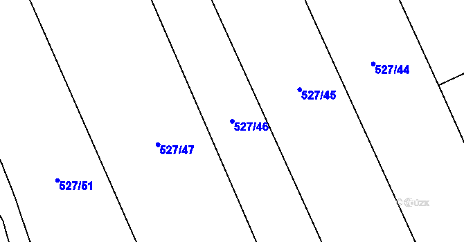 Parcela st. 527/46 v KÚ Březno u Mladé Boleslavi, Katastrální mapa