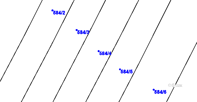 Parcela st. 584/4 v KÚ Březno u Mladé Boleslavi, Katastrální mapa