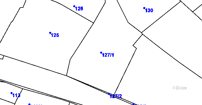 Parcela st. 127/1 v KÚ Březno u Chomutova, Katastrální mapa
