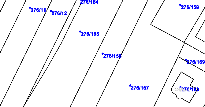 Parcela st. 276/156 v KÚ Březno u Chomutova, Katastrální mapa