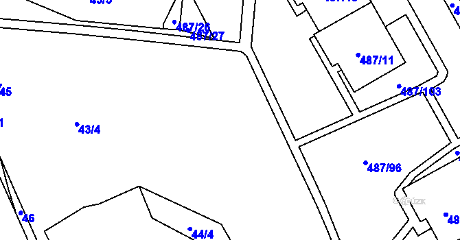 Parcela st. 487/28 v KÚ Březno u Chomutova, Katastrální mapa