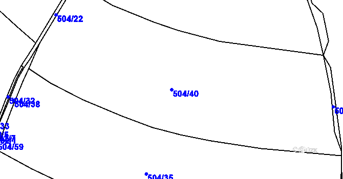 Parcela st. 504/40 v KÚ Březno u Chomutova, Katastrální mapa