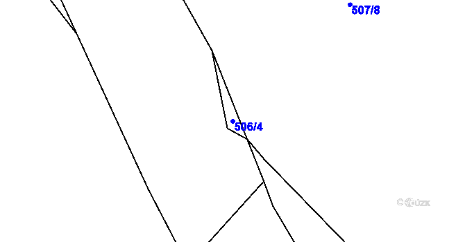 Parcela st. 506/4 v KÚ Březno u Chomutova, Katastrální mapa