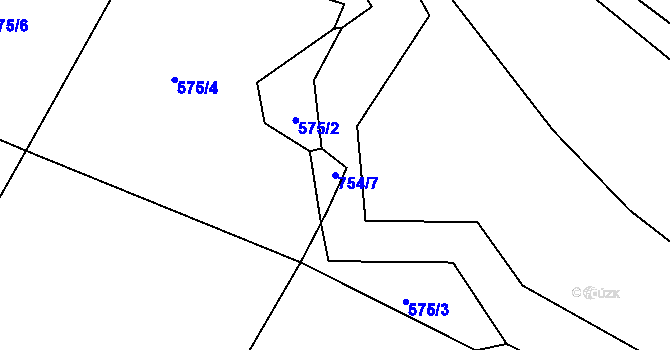 Parcela st. 754/7 v KÚ Březno u Chomutova, Katastrální mapa