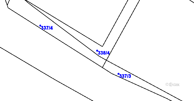 Parcela st. 338/4 v KÚ Holetice, Katastrální mapa