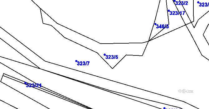 Parcela st. 323/5 v KÚ Stranná u Nechranic, Katastrální mapa