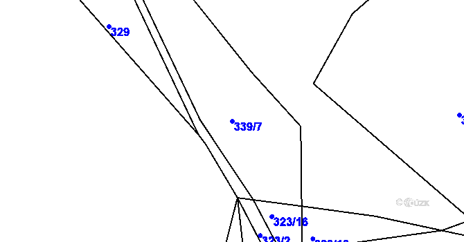 Parcela st. 339/7 v KÚ Stranná u Nechranic, Katastrální mapa