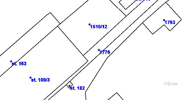 Parcela st. 109/4 v KÚ Březno u Postoloprt, Katastrální mapa