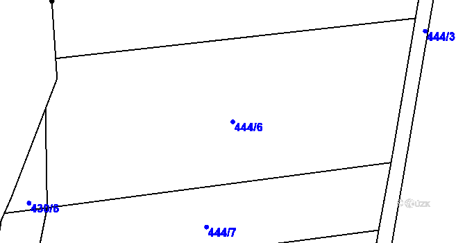 Parcela st. 444/6 v KÚ Březno u Postoloprt, Katastrální mapa
