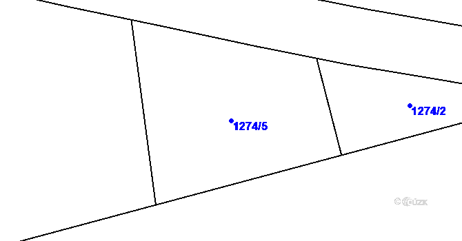 Parcela st. 1274/5 v KÚ Březno u Postoloprt, Katastrální mapa