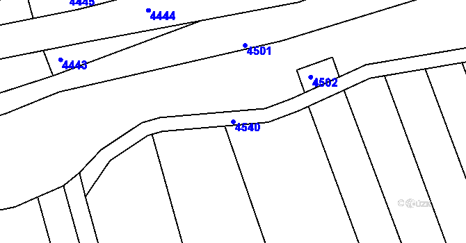 Parcela st. 4540 v KÚ Březolupy, Katastrální mapa