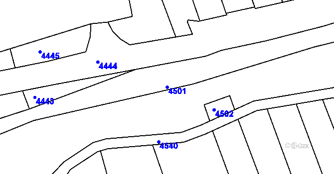 Parcela st. 4501 v KÚ Březolupy, Katastrální mapa