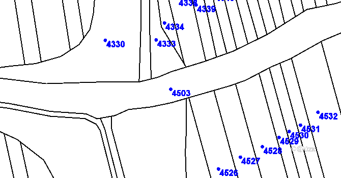 Parcela st. 4503 v KÚ Březolupy, Katastrální mapa
