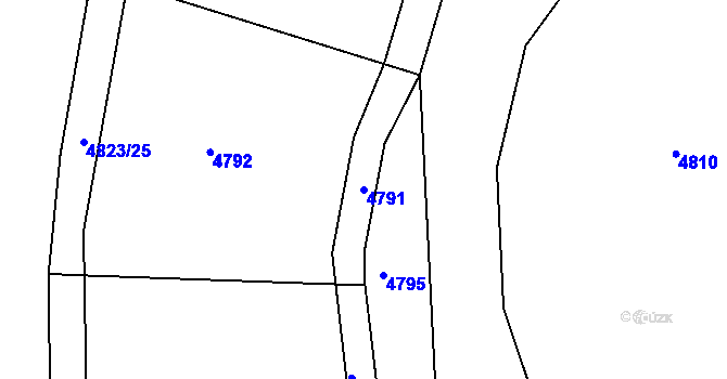 Parcela st. 4791 v KÚ Březolupy, Katastrální mapa
