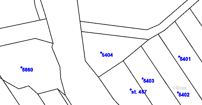 Parcela st. 5404 v KÚ Březolupy, Katastrální mapa