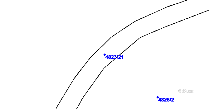 Parcela st. 4823/21 v KÚ Březolupy, Katastrální mapa