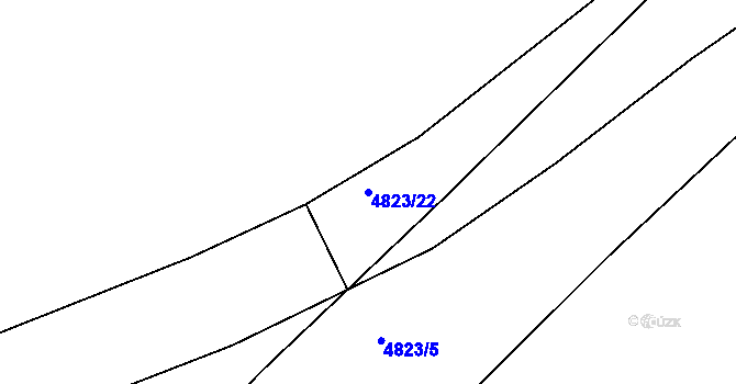 Parcela st. 4823/22 v KÚ Březolupy, Katastrální mapa