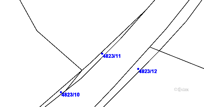 Parcela st. 4823/11 v KÚ Březolupy, Katastrální mapa