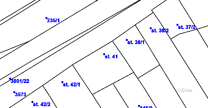 Parcela st. 41 v KÚ Březolupy, Katastrální mapa