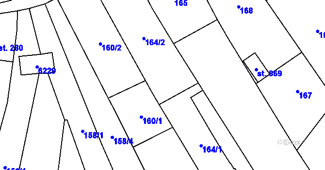Parcela st. 220 v KÚ Březolupy, Katastrální mapa