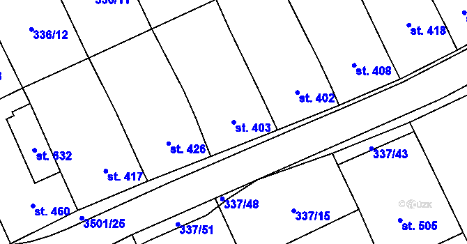 Parcela st. 403 v KÚ Březolupy, Katastrální mapa