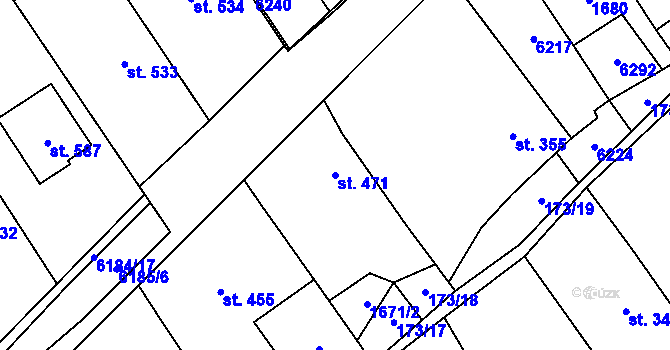 Parcela st. 471 v KÚ Březolupy, Katastrální mapa