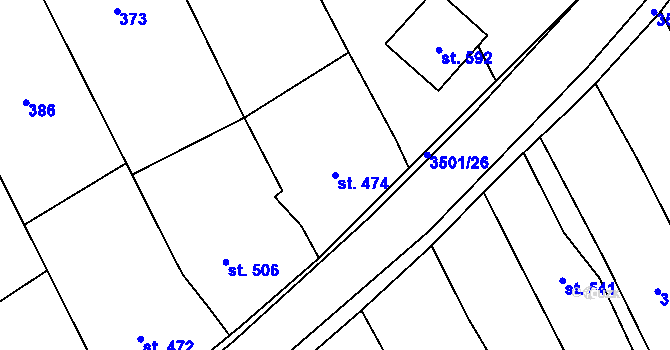 Parcela st. 474 v KÚ Březolupy, Katastrální mapa