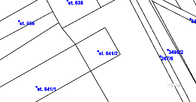 Parcela st. 641/2 v KÚ Březolupy, Katastrální mapa