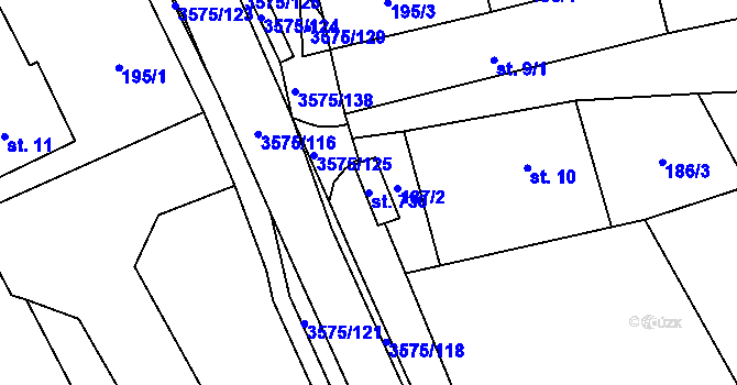 Parcela st. 730 v KÚ Březolupy, Katastrální mapa
