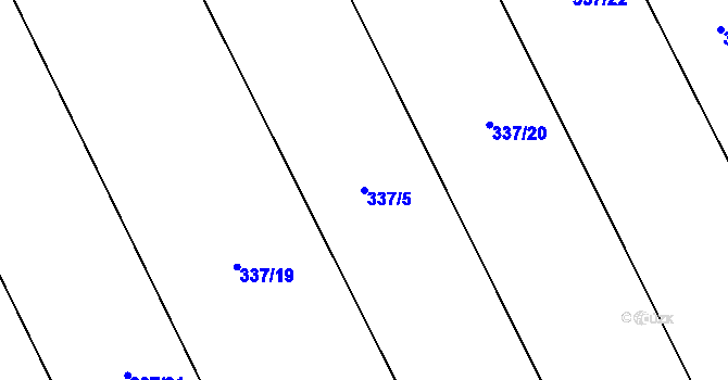 Parcela st. 337/5 v KÚ Březolupy, Katastrální mapa