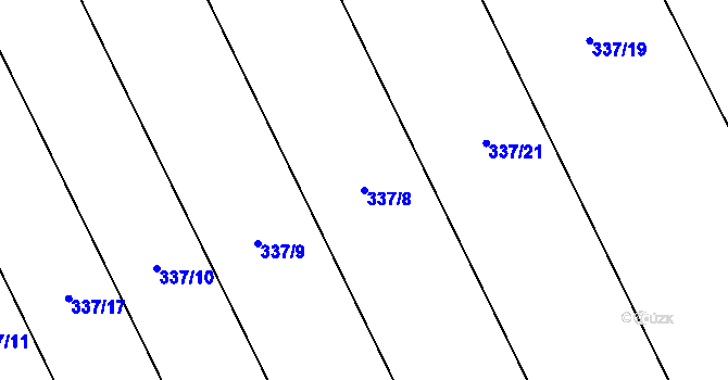 Parcela st. 337/8 v KÚ Březolupy, Katastrální mapa