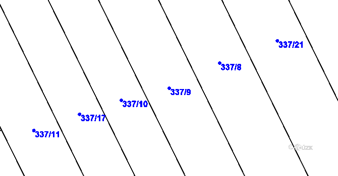 Parcela st. 337/9 v KÚ Březolupy, Katastrální mapa