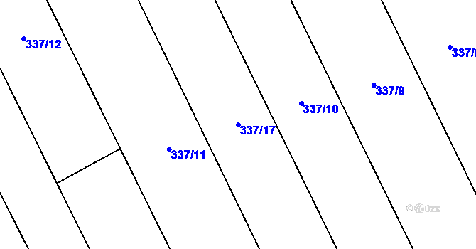 Parcela st. 337/17 v KÚ Březolupy, Katastrální mapa