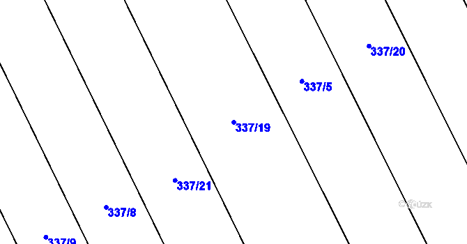 Parcela st. 337/19 v KÚ Březolupy, Katastrální mapa