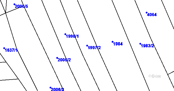 Parcela st. 1997/2 v KÚ Březolupy, Katastrální mapa