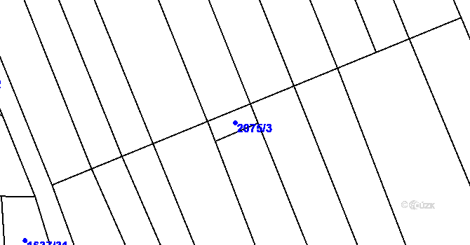Parcela st. 2075/3 v KÚ Březolupy, Katastrální mapa