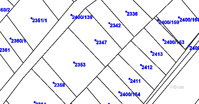 Parcela st. 2400/11 v KÚ Březolupy, Katastrální mapa