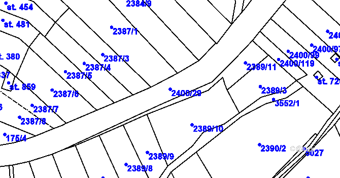 Parcela st. 2400/29 v KÚ Březolupy, Katastrální mapa