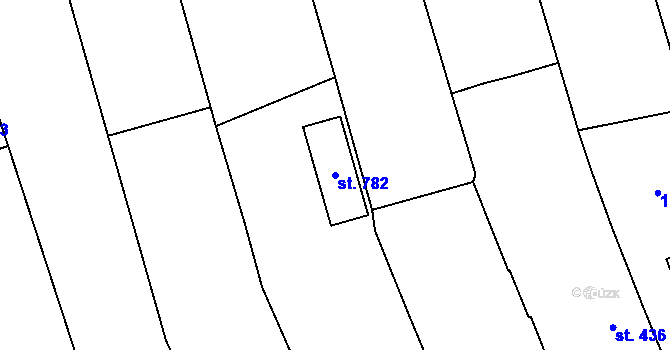 Parcela st. 782 v KÚ Březolupy, Katastrální mapa