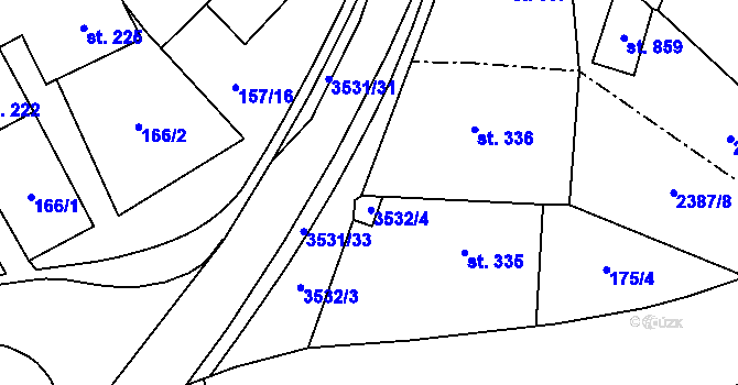 Parcela st. 3532/5 v KÚ Březolupy, Katastrální mapa