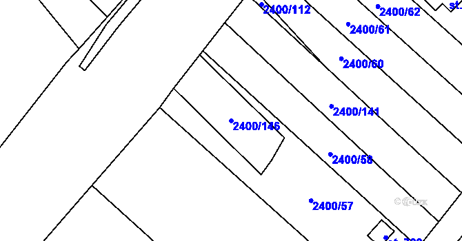 Parcela st. 2400/146 v KÚ Březolupy, Katastrální mapa