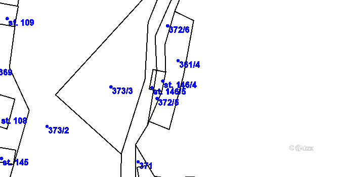 Parcela st. 146 v KÚ Březová u Hořovic, Katastrální mapa