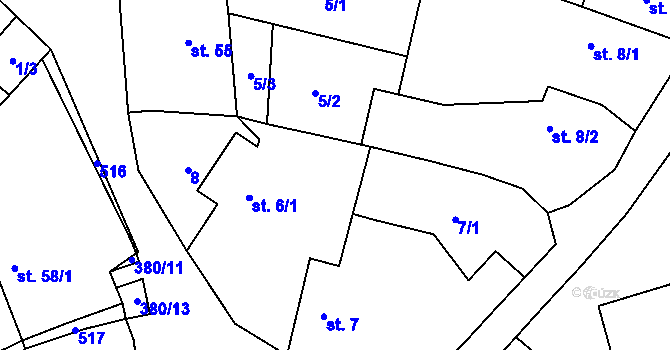 Parcela st. 7/2 v KÚ Březová u Hořovic, Katastrální mapa