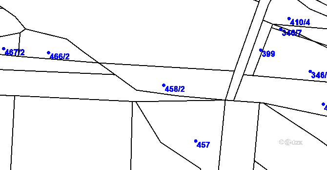 Parcela st. 458/2 v KÚ Březová u Hořovic, Katastrální mapa