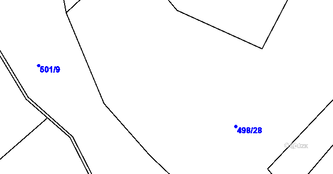 Parcela st. 498/28 v KÚ Březová u Hořovic, Katastrální mapa