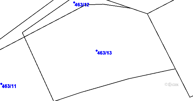 Parcela st. 463/13 v KÚ Březová u Hořovic, Katastrální mapa