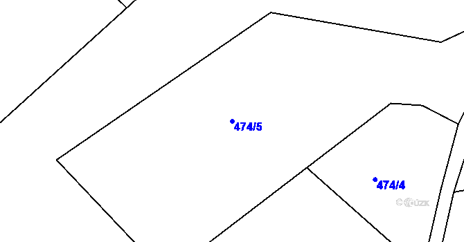 Parcela st. 474/5 v KÚ Březová u Hořovic, Katastrální mapa