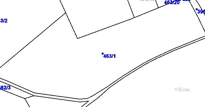 Parcela st. 463/1 v KÚ Březová u Hořovic, Katastrální mapa